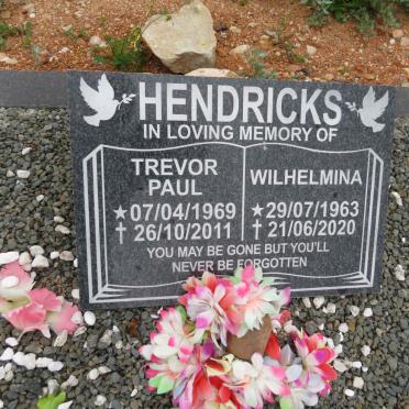 HENDRICKS Trevor Paul 1969-2011 & Wilhelmina 1963-2020