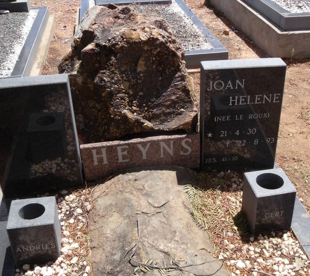 HEYNS Joan Helene nee le ROUX 1930-1993