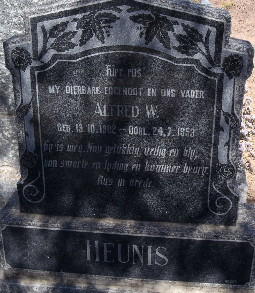 HEUNIS Alfred W. 1902-1953