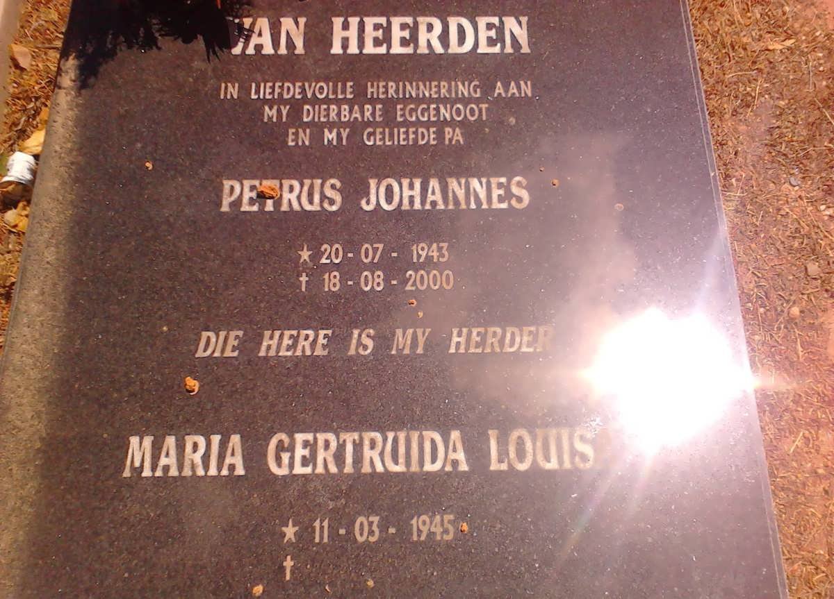 HEERDEN Petrus Johannes, van 1943-2000