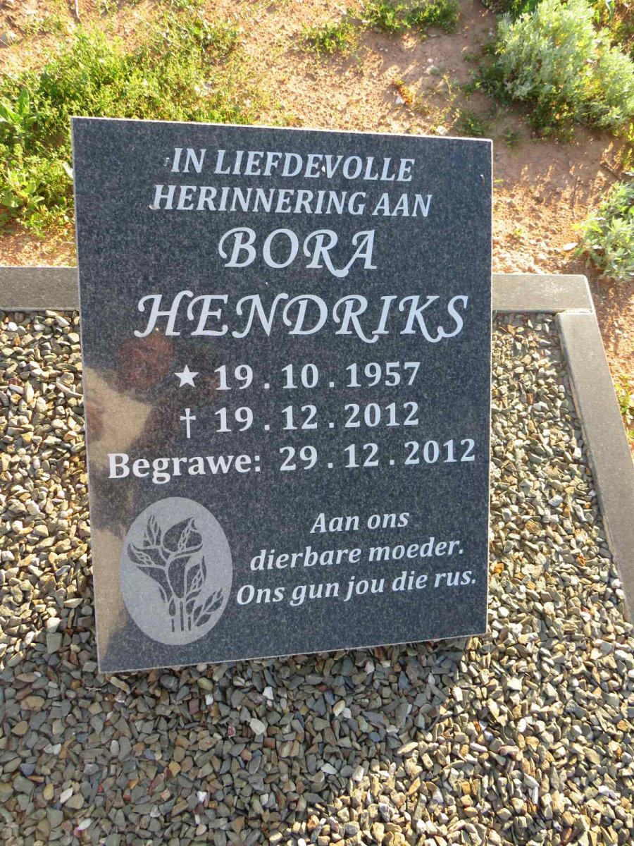 HENDRIKS Bora 1957-2012