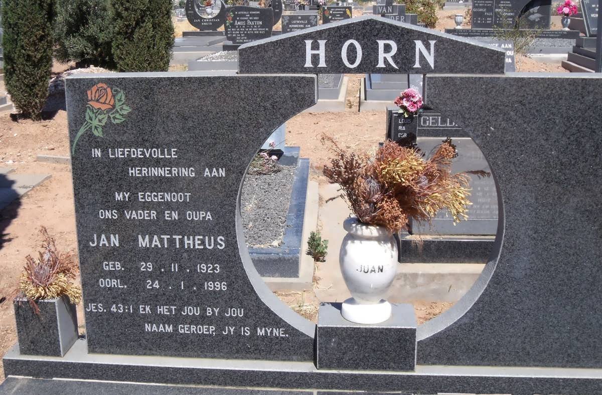 HORN Jan Mattheus 1923-1996