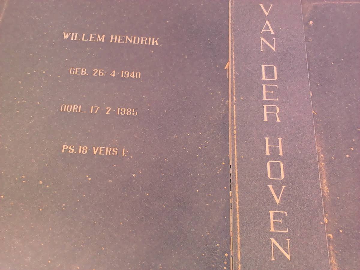 HOVEN Willem Hendrik, van der 1940-1985