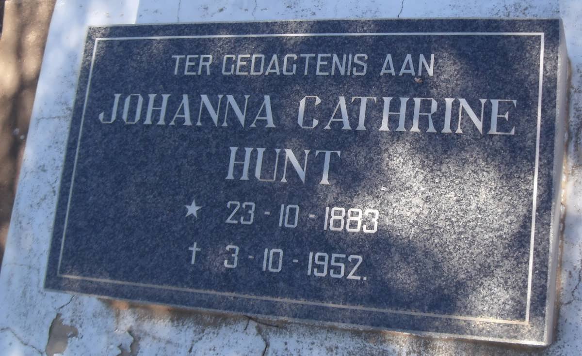 HUNT Johanna Cathrine 1883-1952