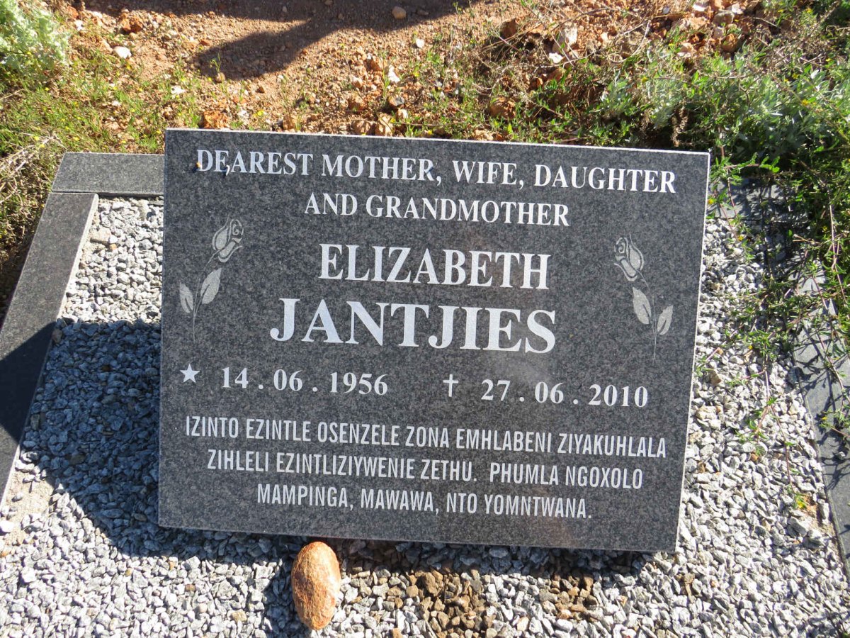 JANTJIES Elizabeth 1956-2010