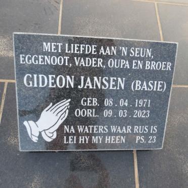 JANSEN Gideon 1971-2023