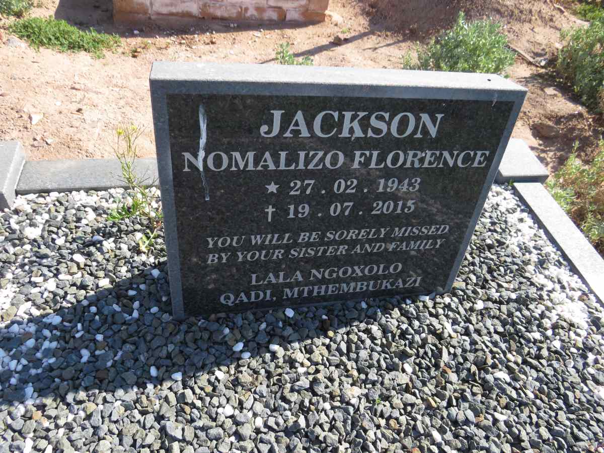 JACKSON Nomalizo Florence 1943-2015