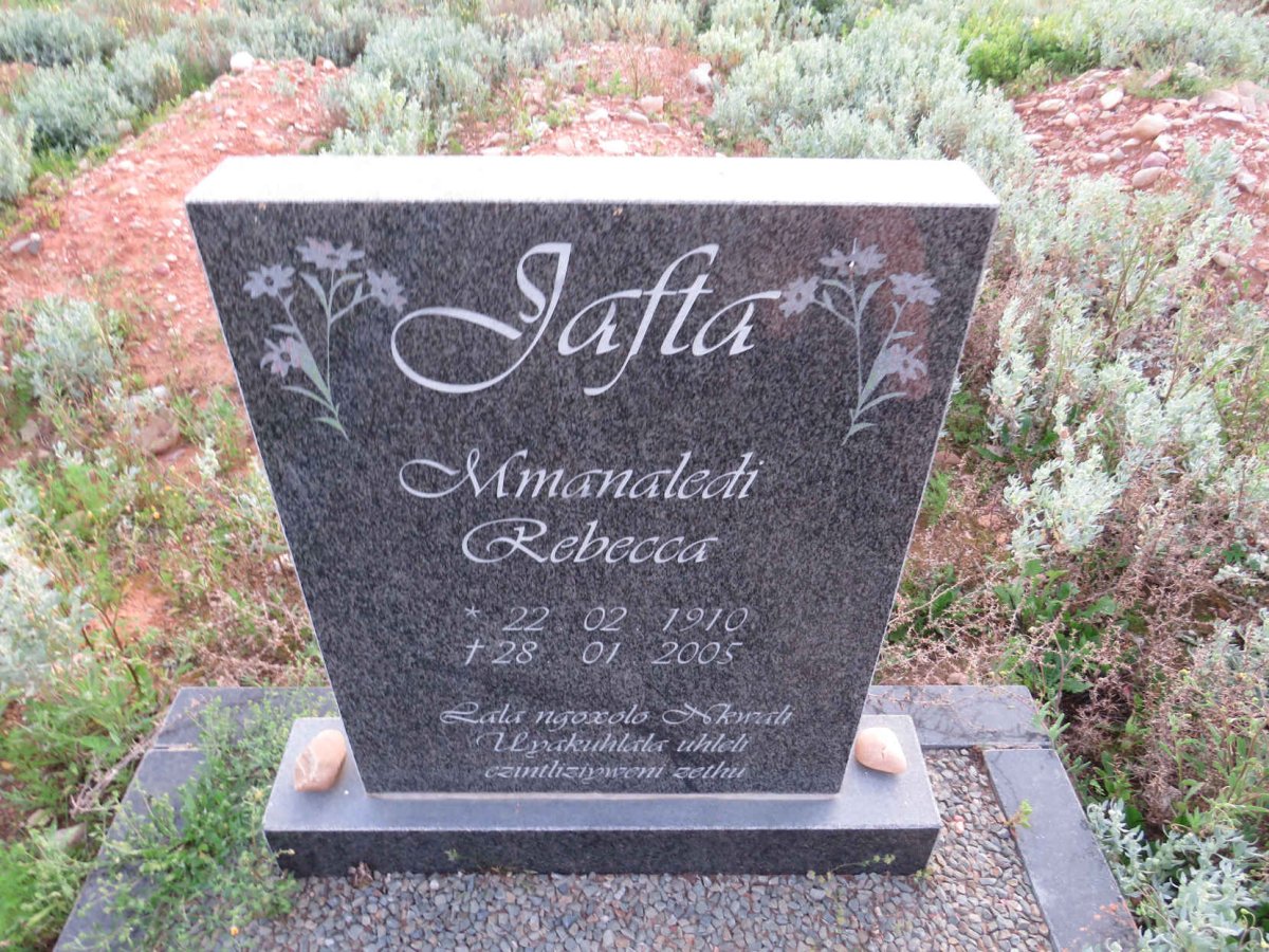 JAFTA Mnanaledi Rebecca 1910-2005