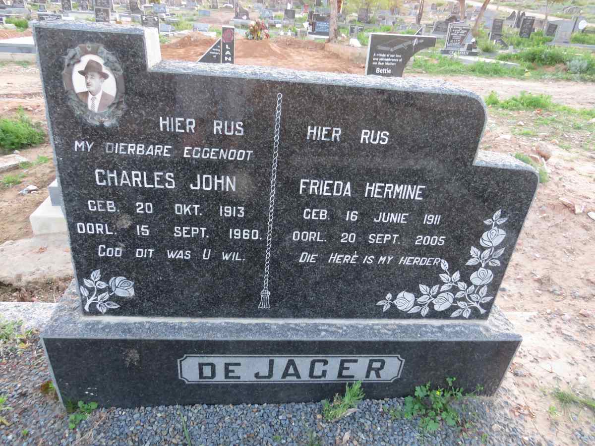 JAGER Charles John, de 1913-1960 & Frieda Hermine 1911-2005 
