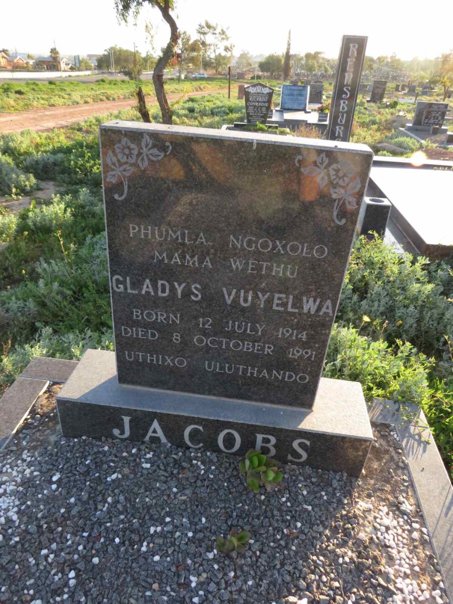 JACOBS Gladys Vuyelwa 1914-1991