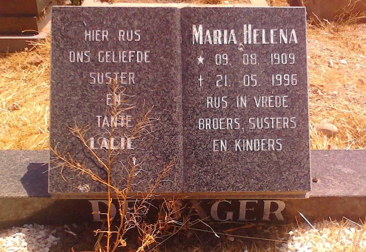 JAGER Maria Helena, de 1909-1996