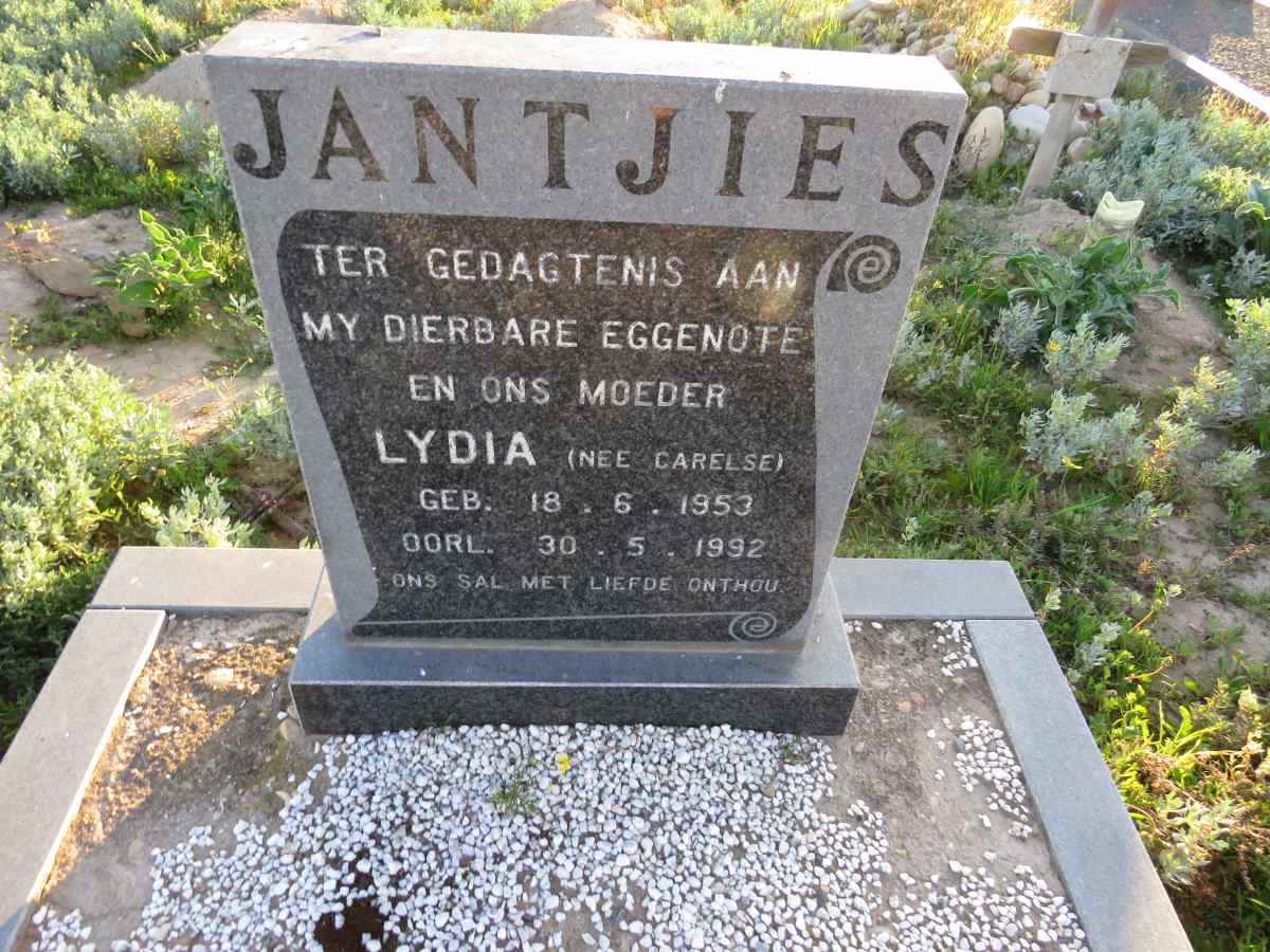 JANTJIES Lydia nee CARELSE 1953-1992