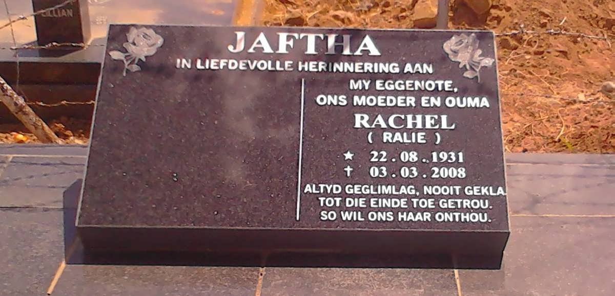 JAFTHA Rachel 1931-2008