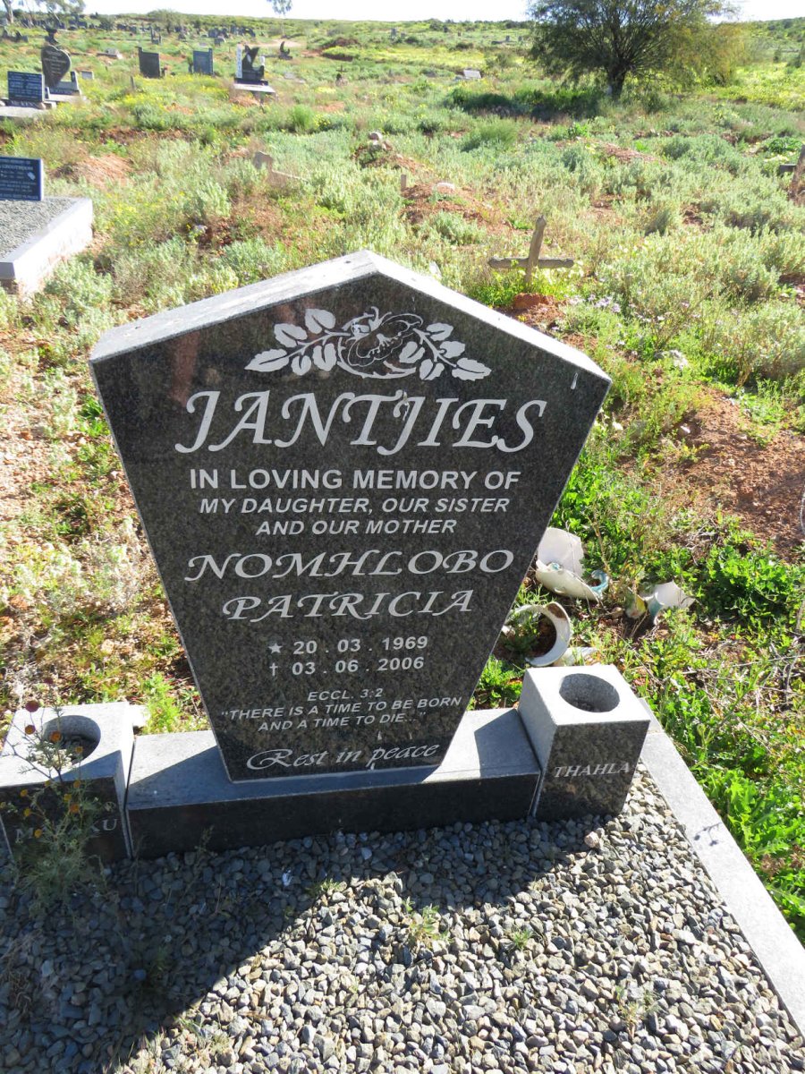 JANTJIES Nomhlobo Patricia 1969-2006