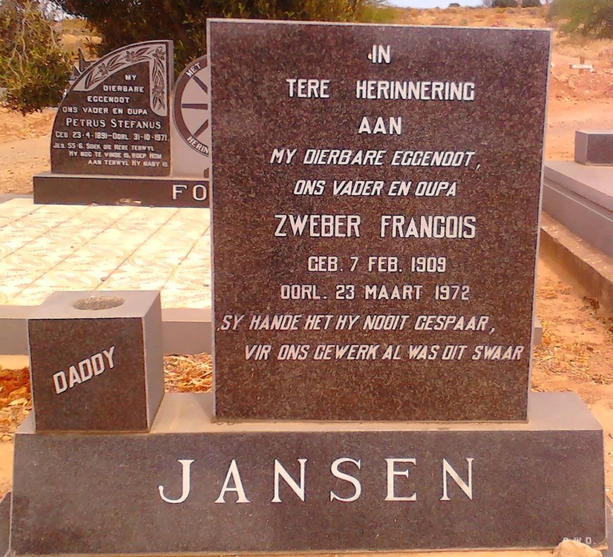 JANSEN Zweber Francois 1909-1972