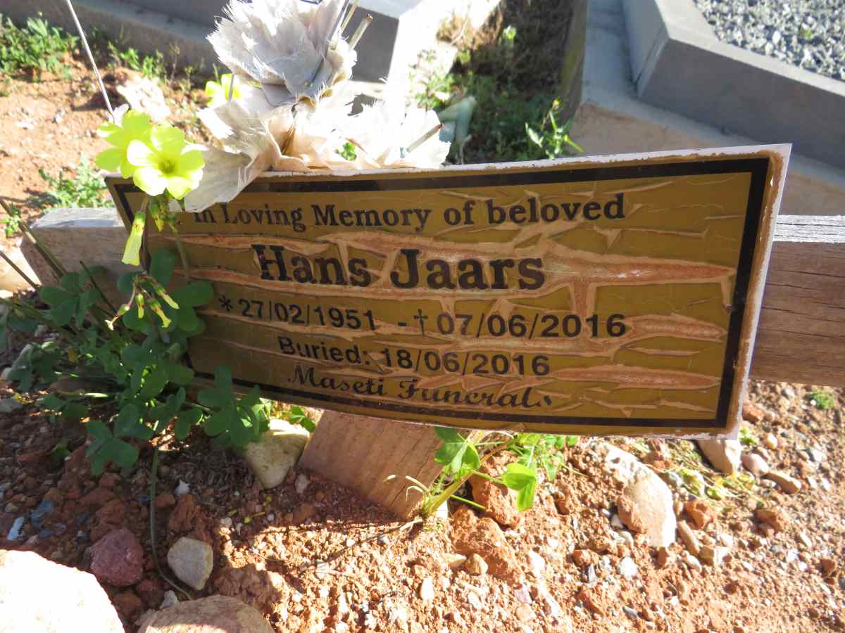 JAARS Hans 1951-2016