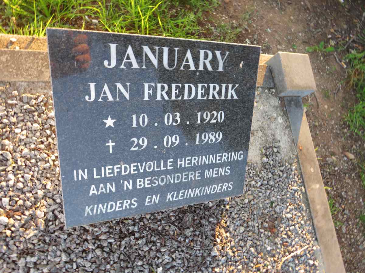 JANUARY Jan Frederik 1920-1989