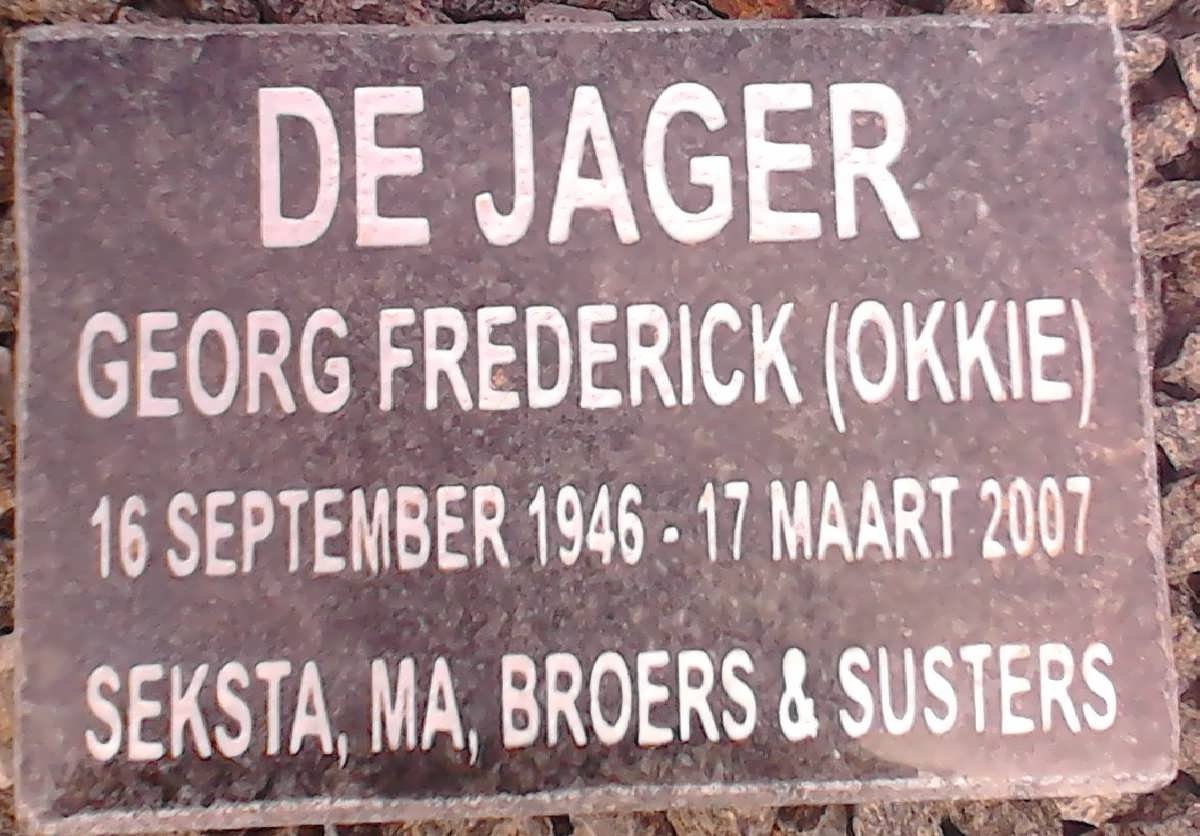 JAGER George Frederick, de 1946-2007