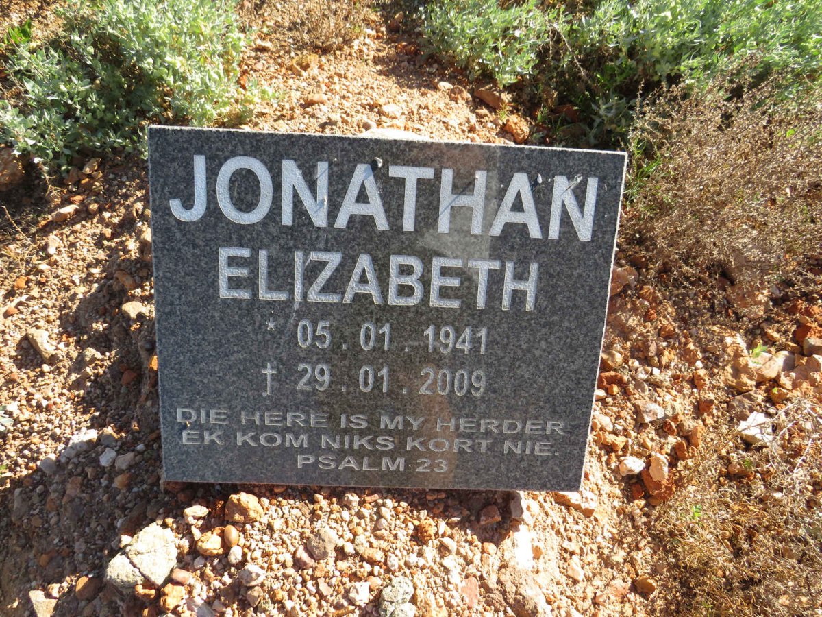 JONATHAN Elizabeth 1941-2009