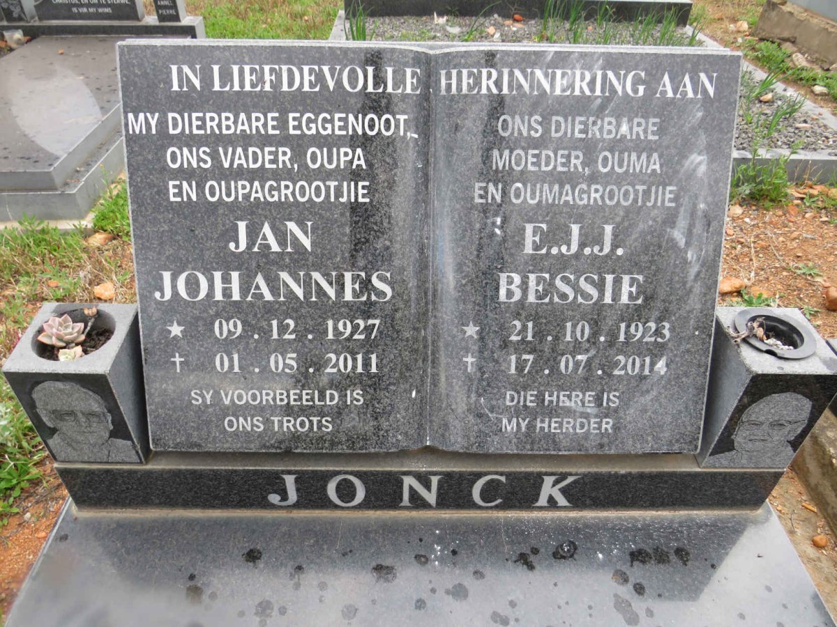 JONCK Jan Johannes 1927-2011 & E.J.J. 1923-2014