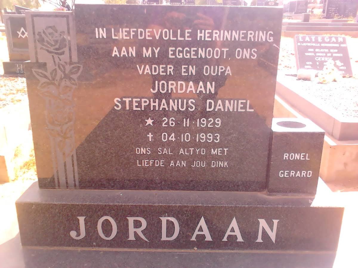 JORDAAN Stephanus Daniel 1929-1993