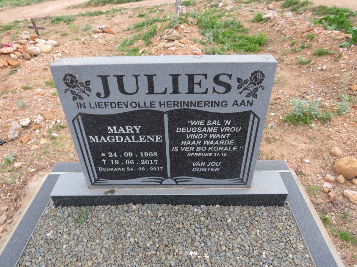 JULIES Mary Magdalene 1968-2017