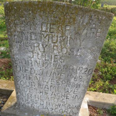 JULIES Mary Rose 1920-1968