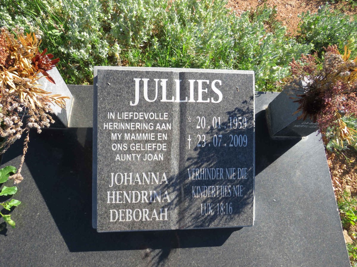 JULLIES Johanna Hendrina Deborah 1959-2009