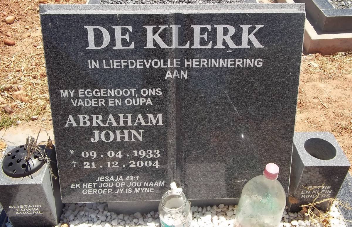 KLERK Abraham John, de 1933-2004