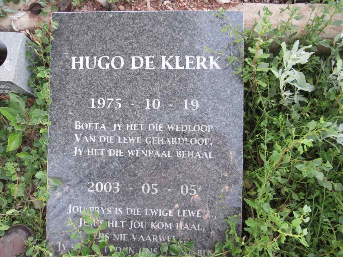 KLERK Hugo, de 1975-2003