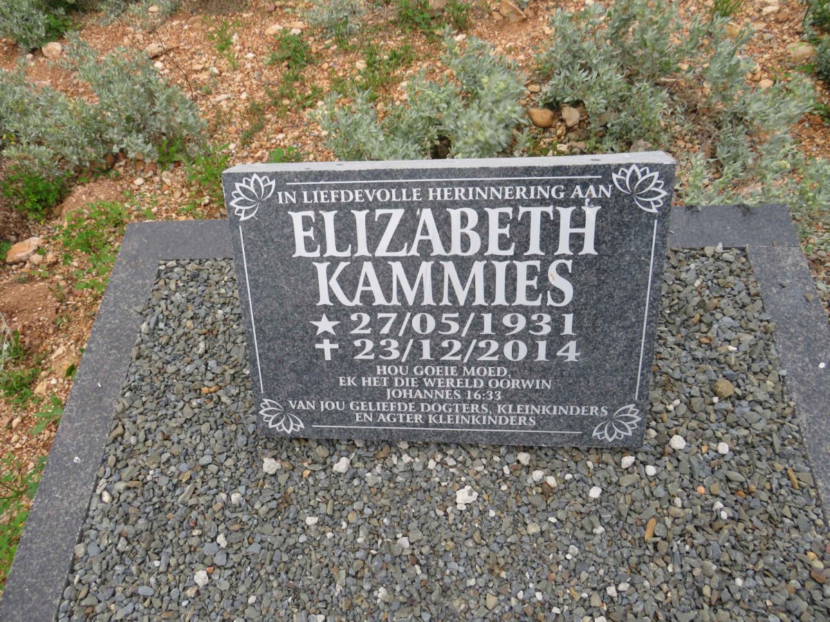 KAMMIES Elizabeth 1931-2014