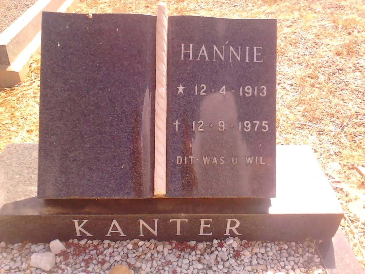 KANTER Hannie 1913-1975