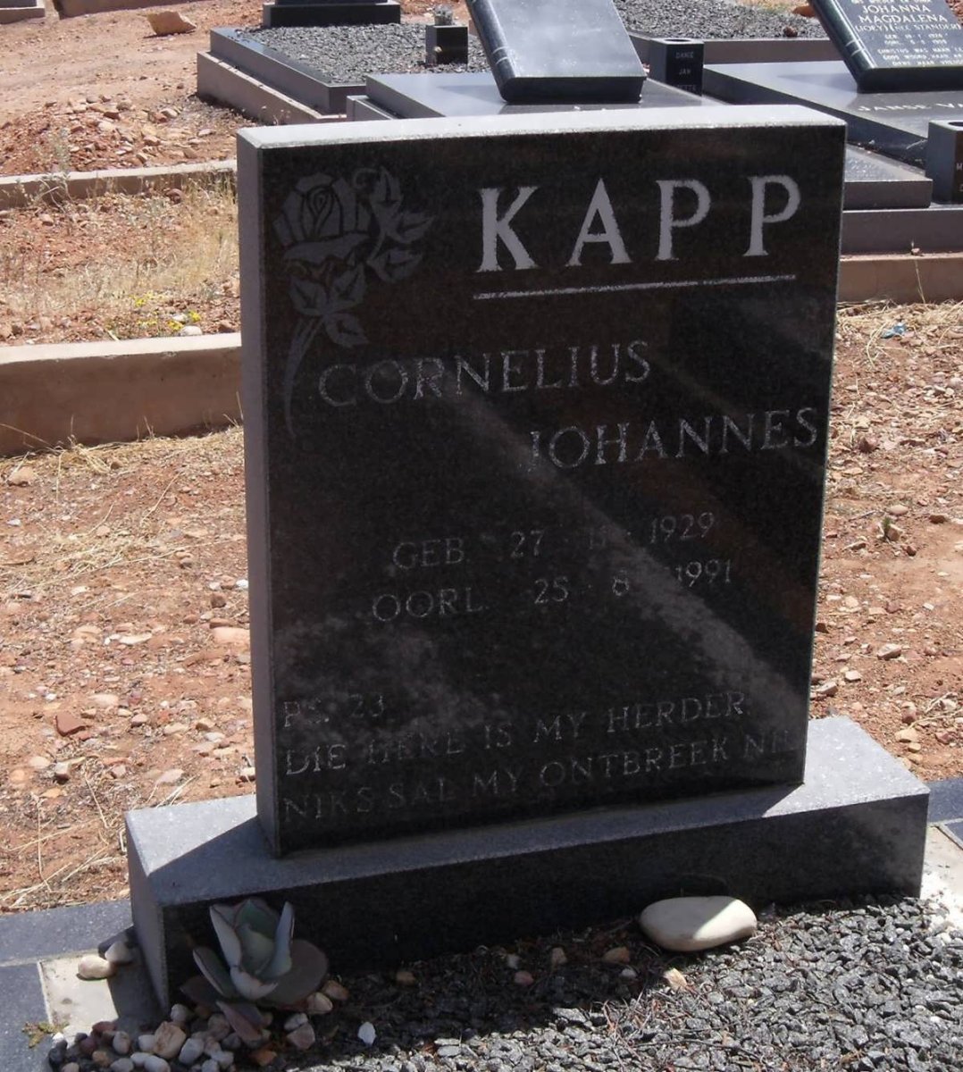 KAPP Cornelius Johannes 1929-1991