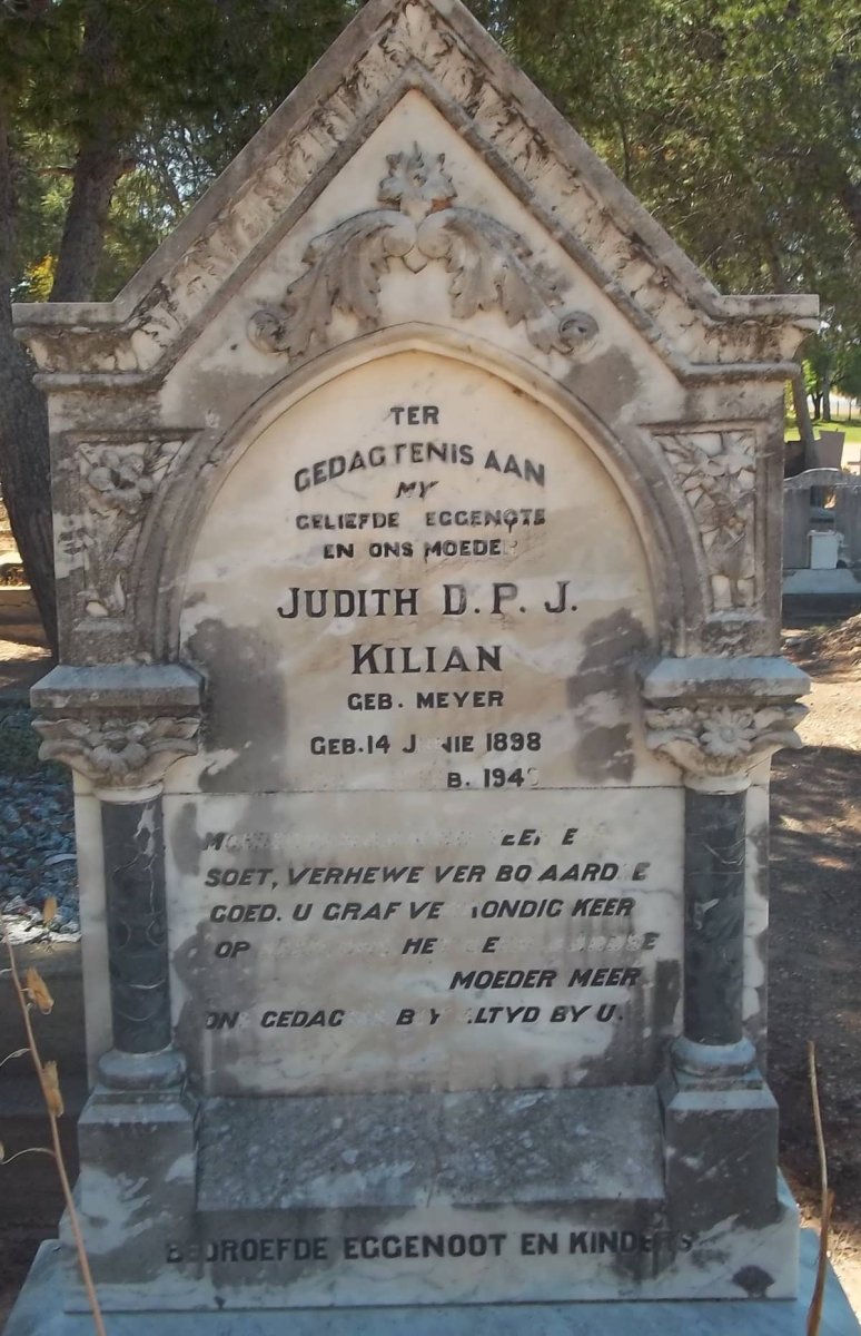 KILIAN Judith D.P.J. nee MEYER 1898-194?