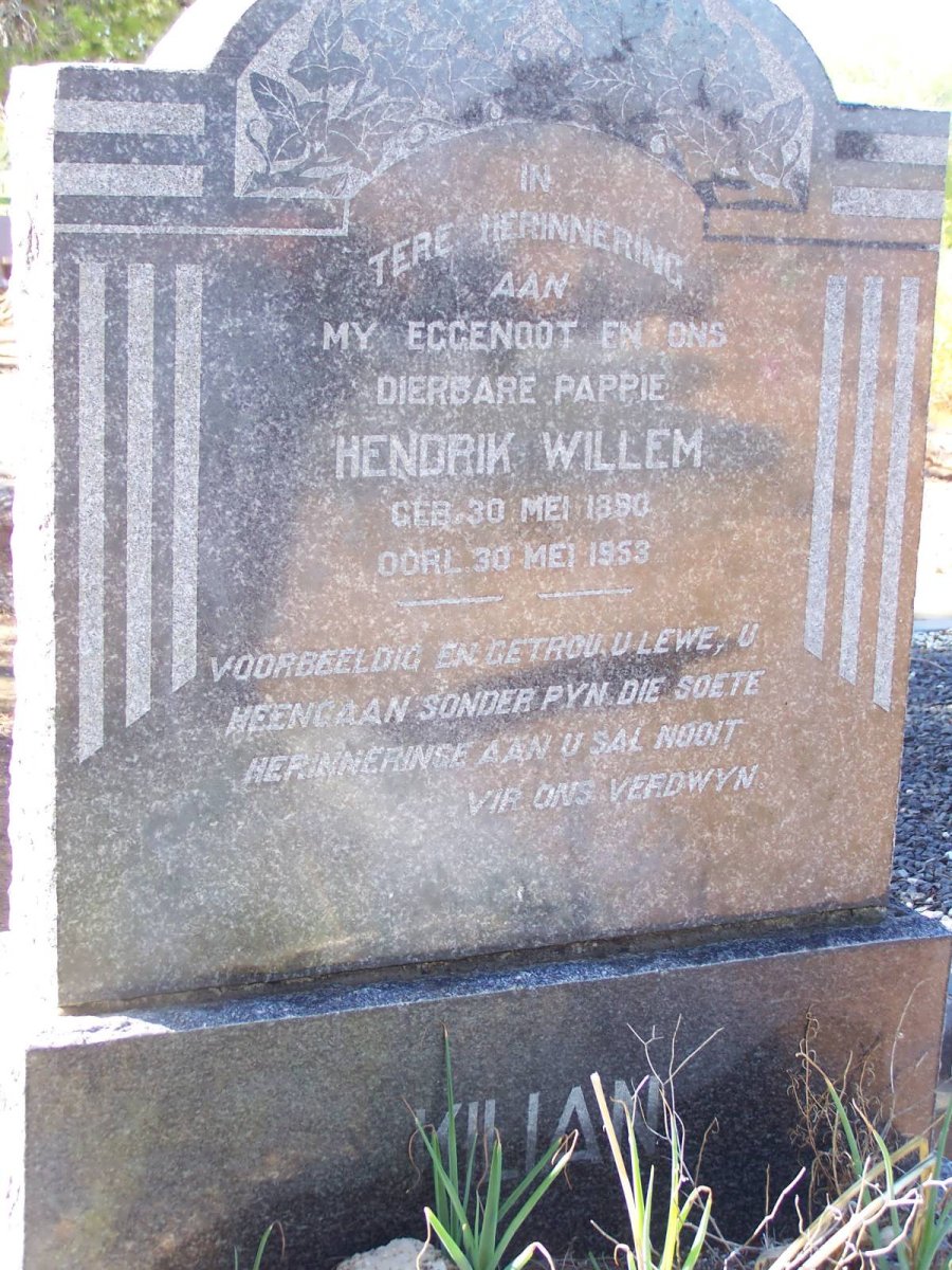 KILIAN Hendrik Willem 1890-1953