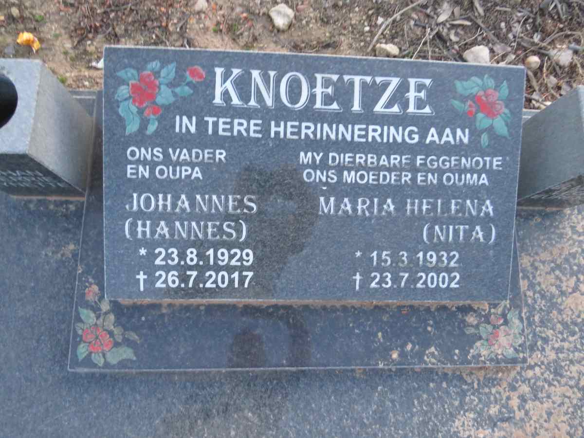KNOETZE Johannes 1929-2017 & Maria Helena 1932-2002