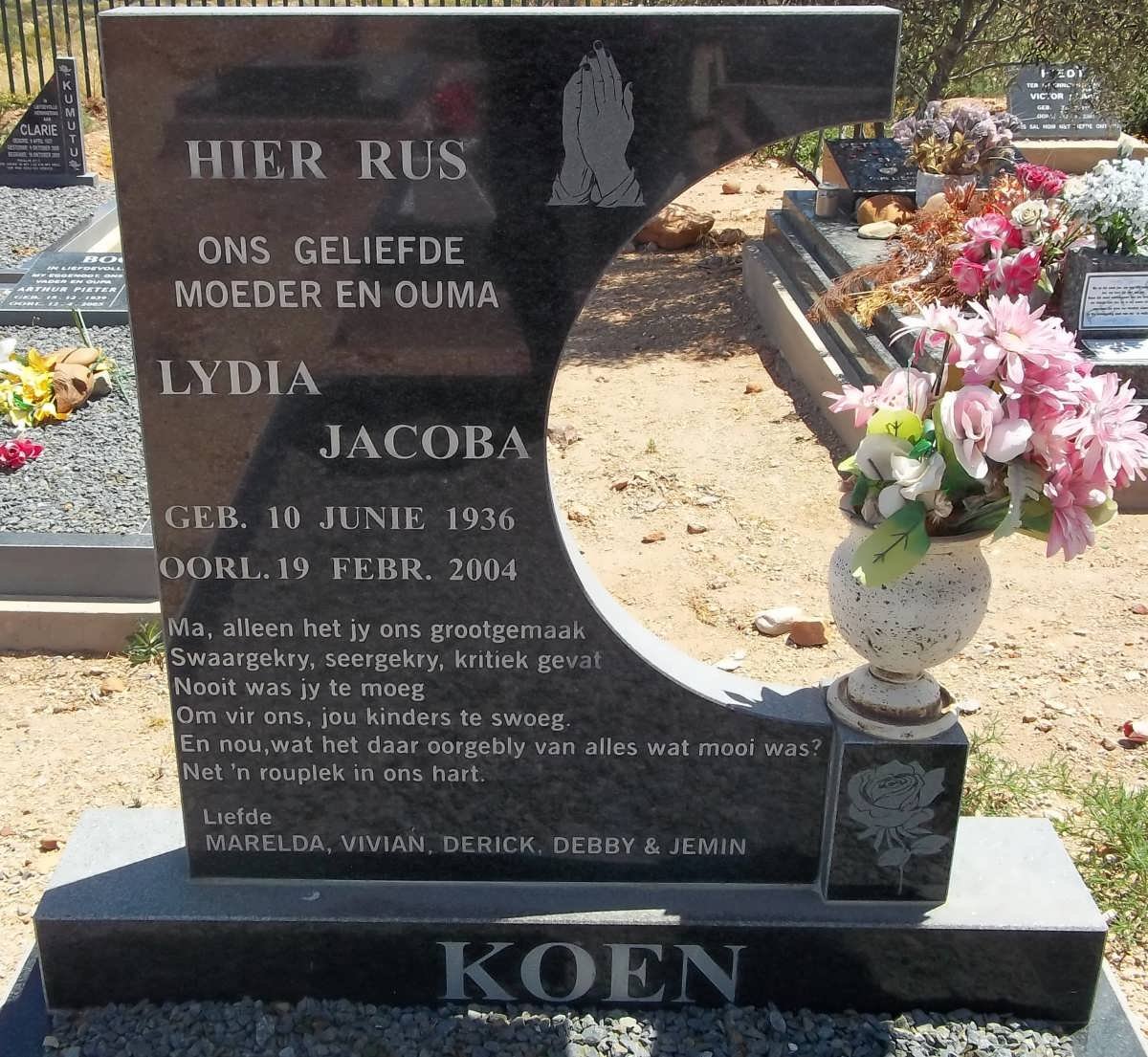 KOEN Lydia Jacoba 1936-2004