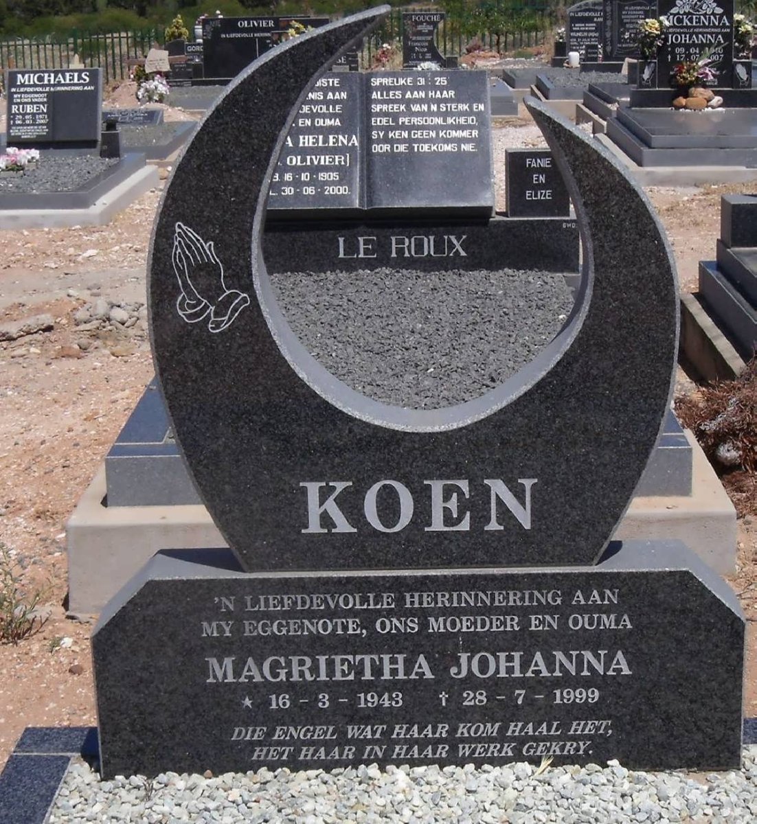KOEN Magrietha Johanna 1943-1999