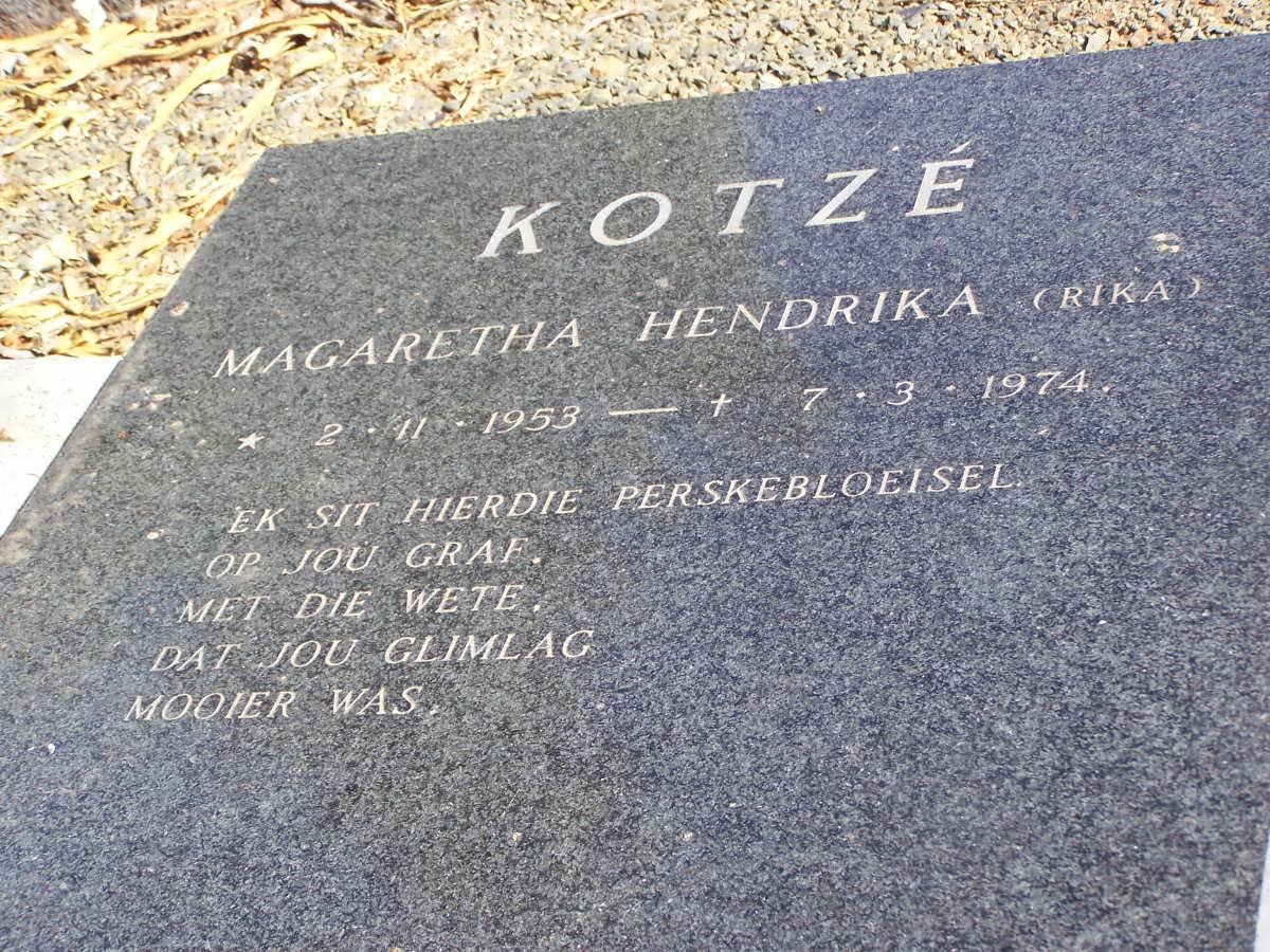 KOTZÉ Magaretha Hendrika 1953-1974