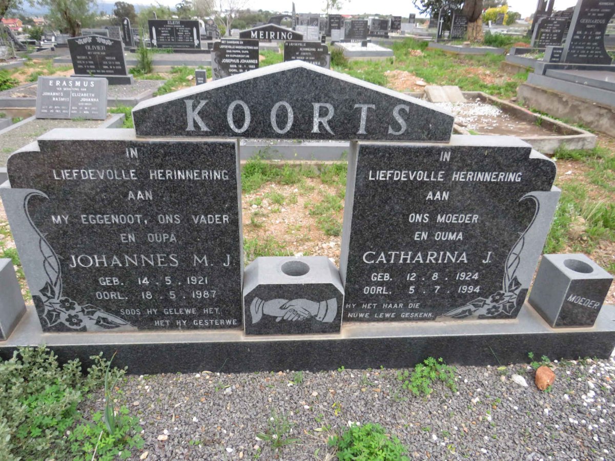 KOORTS Johannes M.J. 1921-1987 & Catharina J. 1924-1994