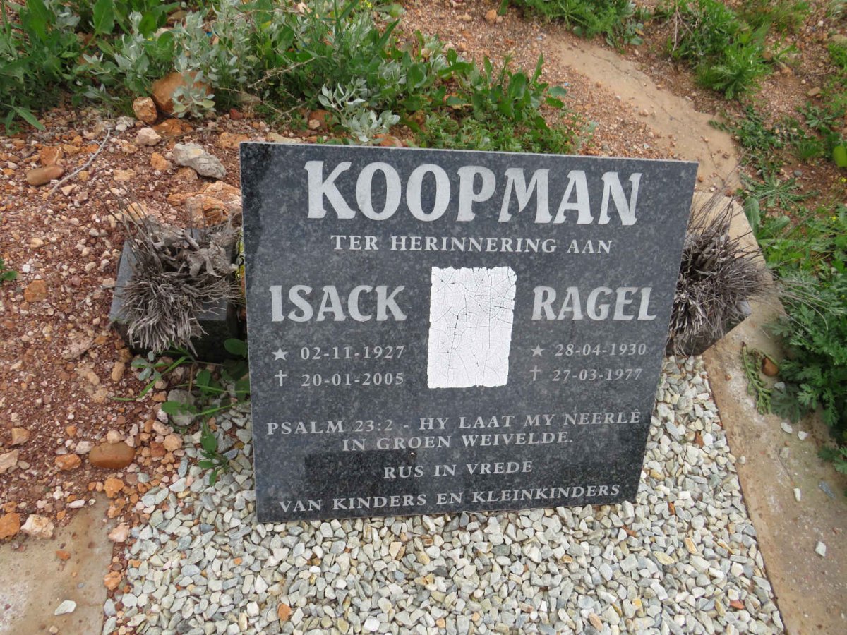 KOOPMAN Isack 1927-2005 & Ragel 1930-1977