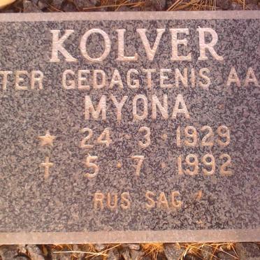 KOLVER Myona 1929-1992