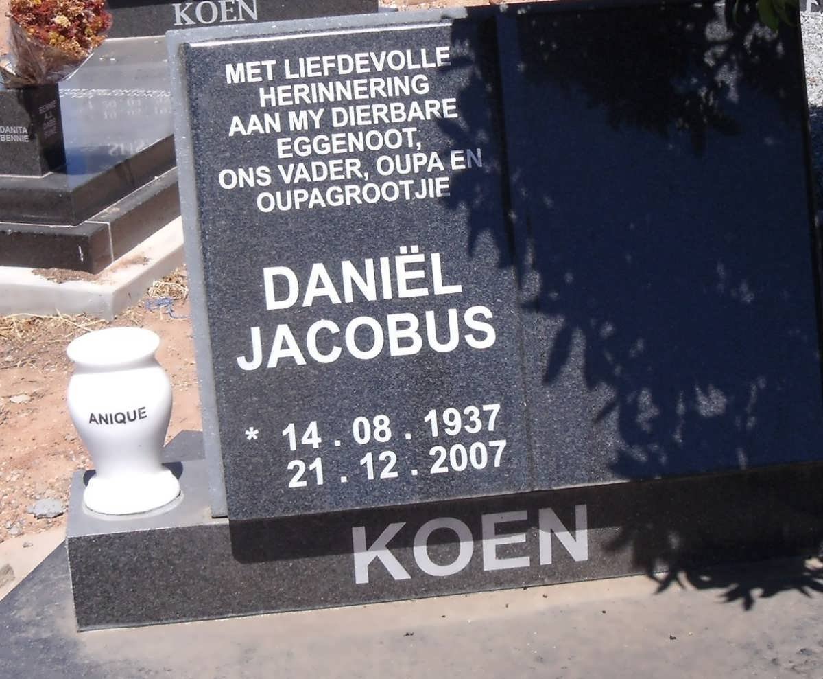 KOEN Daniël Jacobus 1937-2007