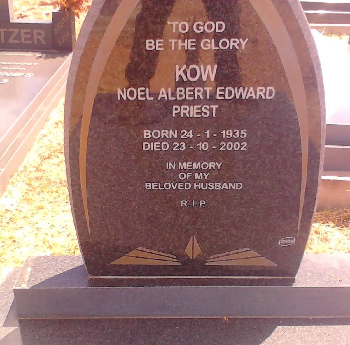 KOW Noel Albert Edward Priest 1935-2002