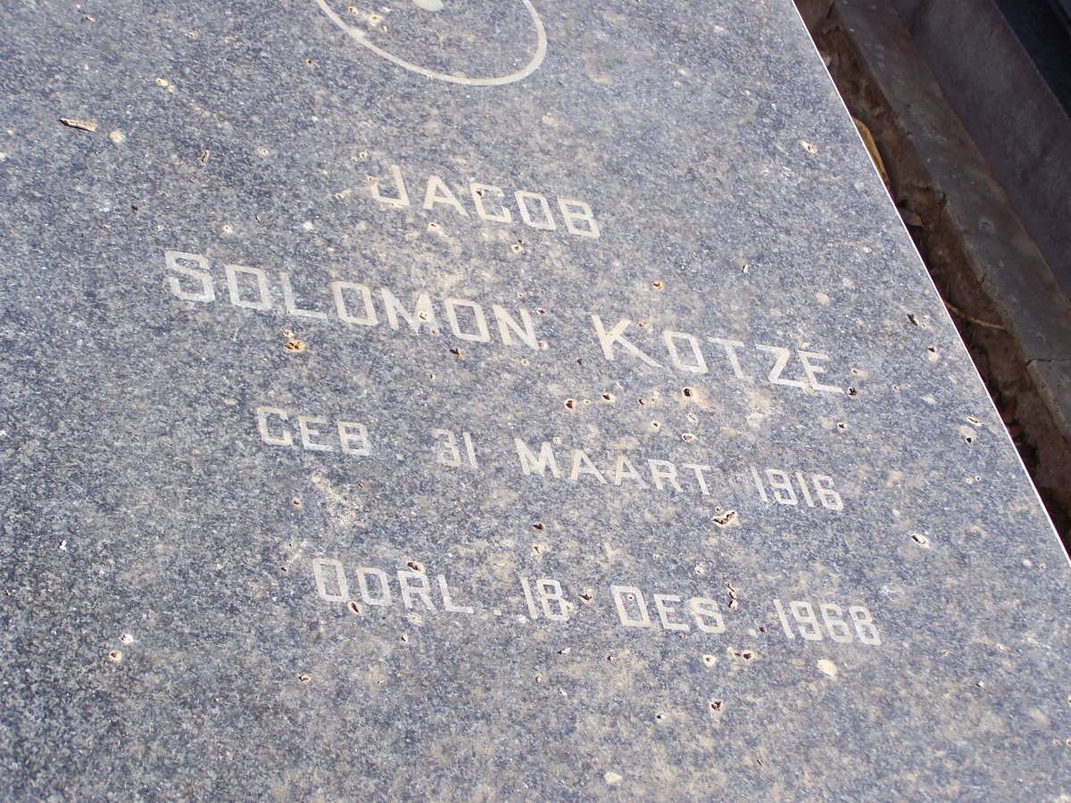 KOTZE Jacob Solomon 1916-1968