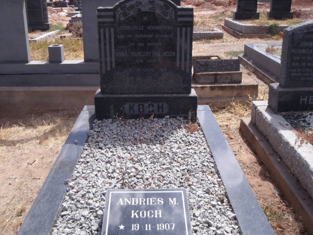 KOCH Anna Margaretha 1910-1953 :: KOCH Andries M. 1907-1988