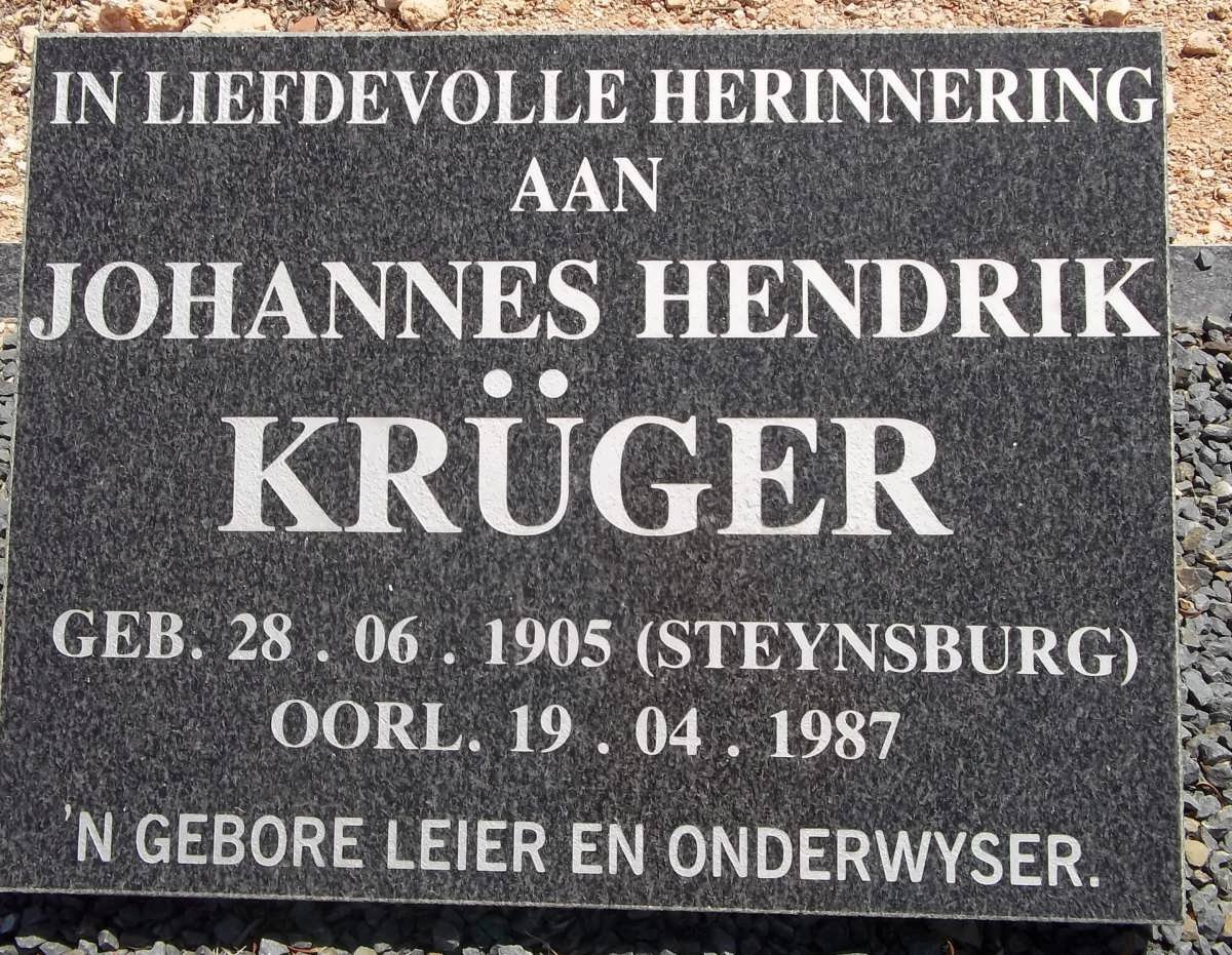 KRÜGER Johannes Hendrik 1905-1987