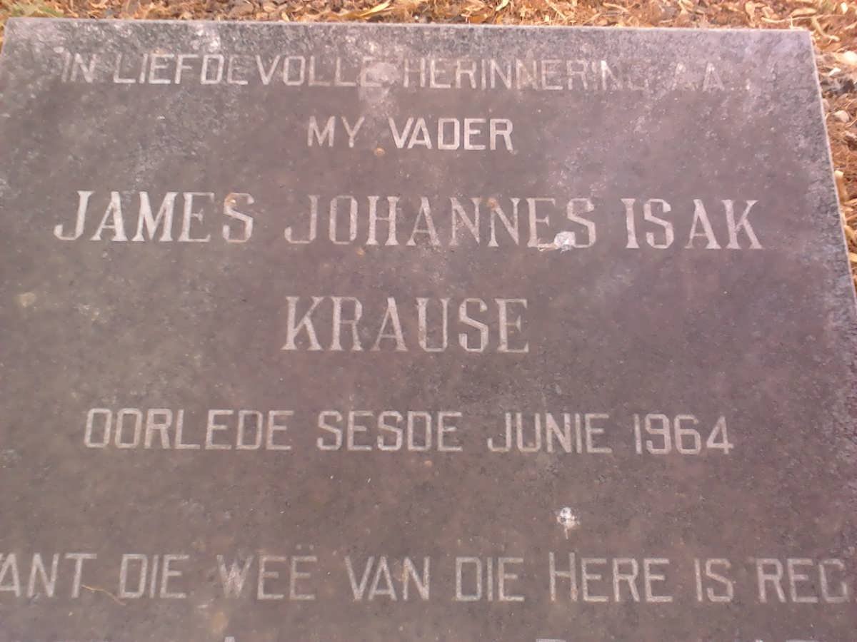 KRAUSE James Johannes Isak -1964