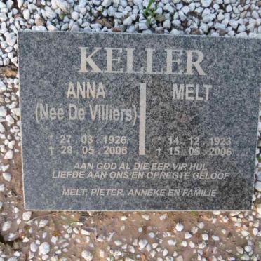 KELLER Melt 1923-2006 & Anna DE VILLIERS 1926-2006