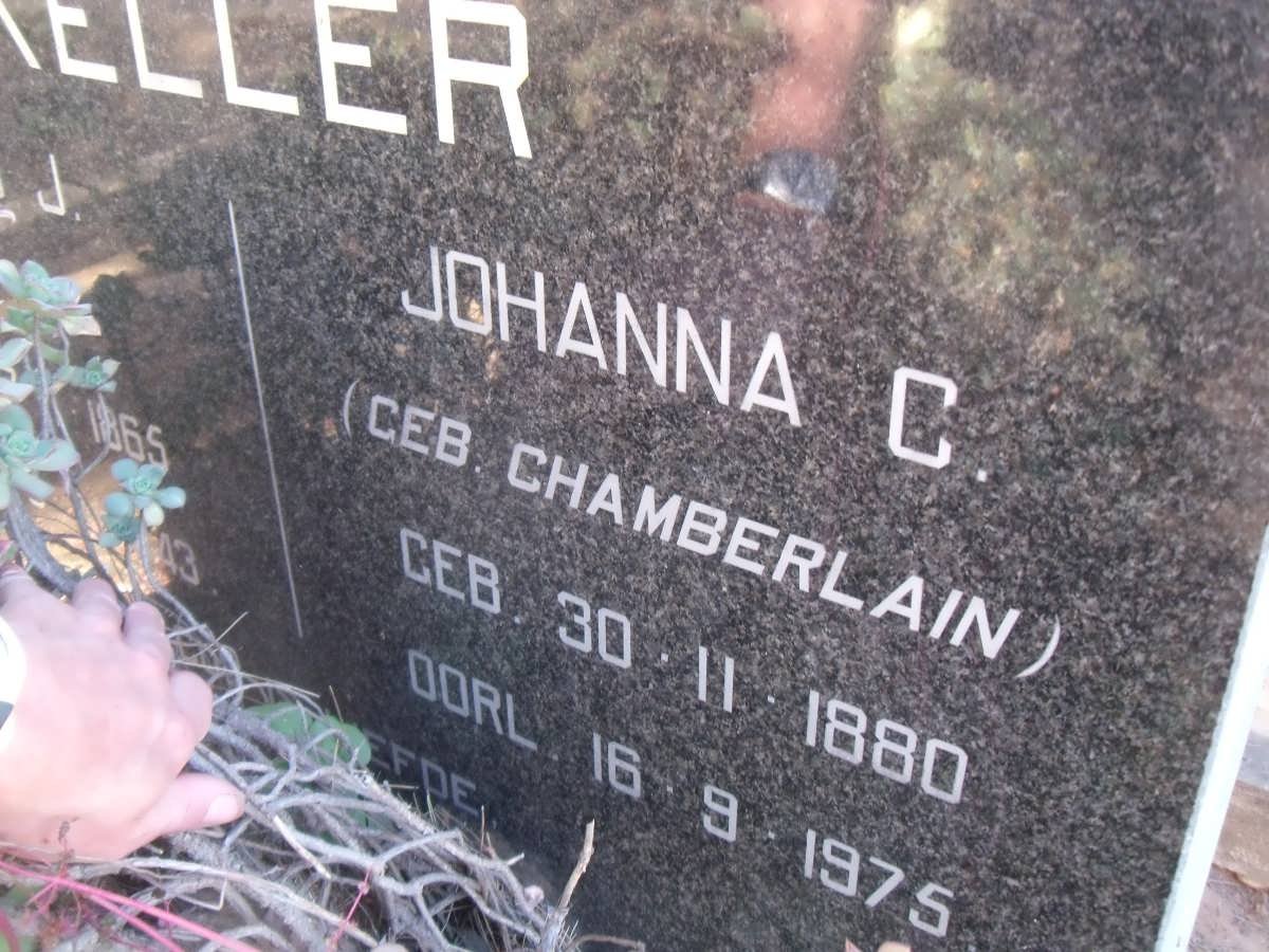 KELLER Johanna C. nee CHAMBERLAIN 1880-1975
